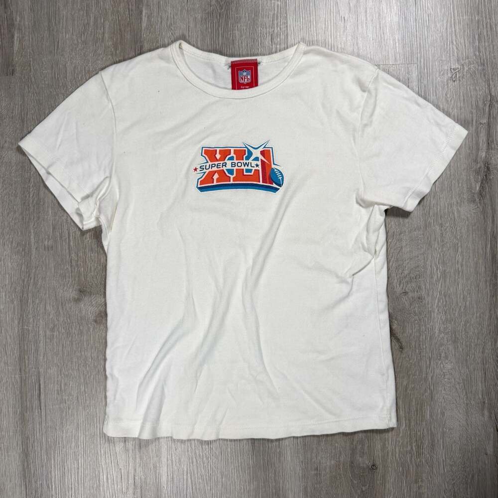 Womens NFL For Her Super Bowl XLI Baby Tee Graphic T-Shirt Large
